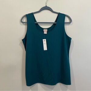 Chicos Tank NWT Teal size Large